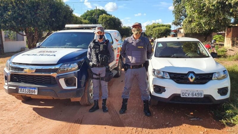 Policia Militar encontra carro furtado em Guarantã do Norte