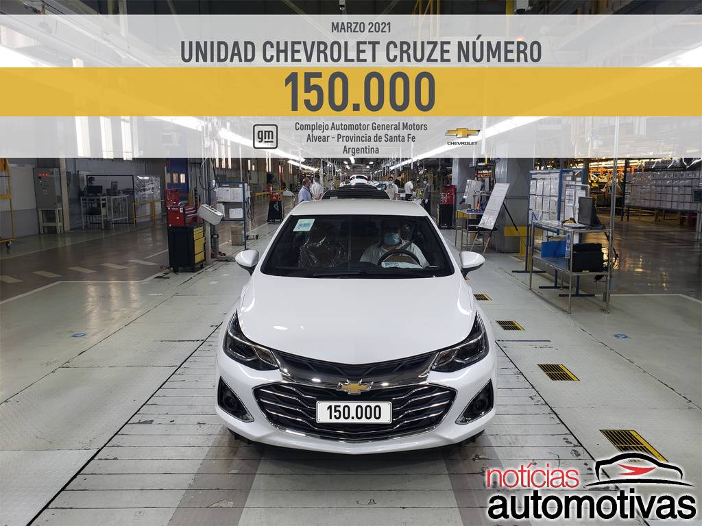 GM comemora 150.000 unidades fabricadas do Cruze na Argentina