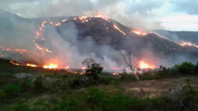 Incêndio volta a atingir a Chapada da Diamantina