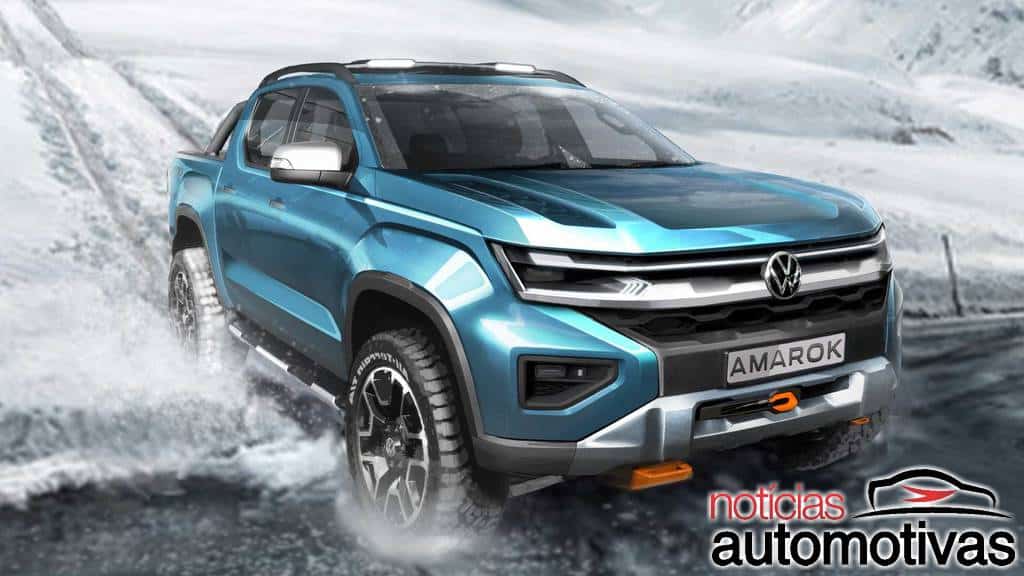 Volkswagen Amarok 2022 tem novo esboço revelado na Europa