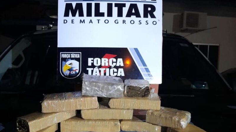 Em Guarantã do Norte Policia prende dois homens e apreende 10 quilos de droga