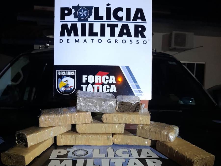 Em Guarantã do Norte Policia prende dois homens e apreende 10 quilos de droga