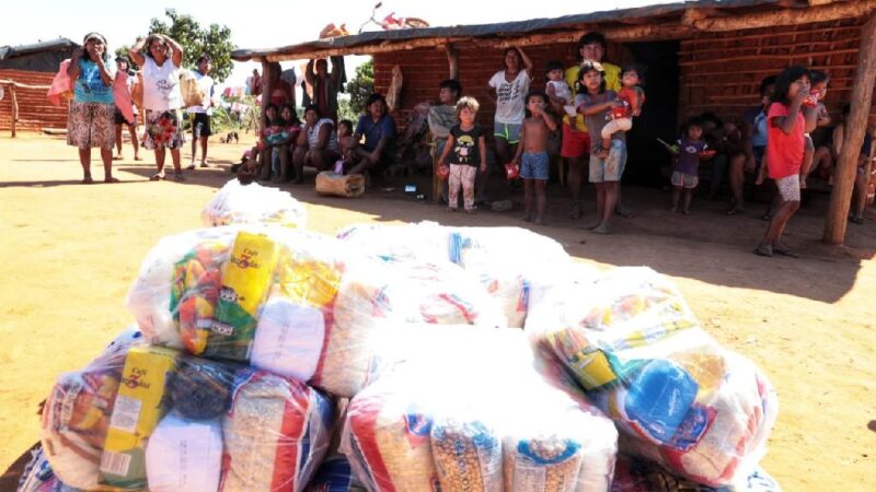 Ação da primeira-dama beneficia famílias da etnia Xavante com entrega de 300 cestas básicas