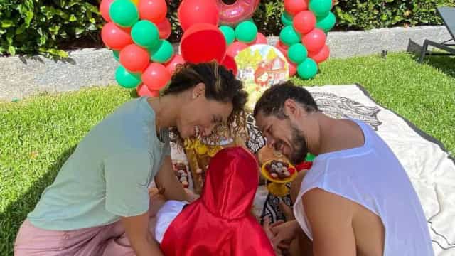 Débora Nascimento e José Loreto juntam-se para o aniversário da filha