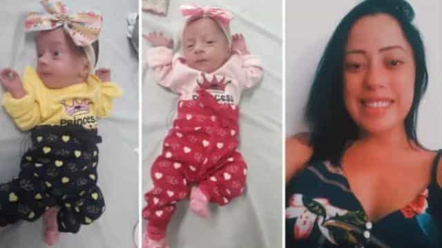 Jovem dá à luz gêmeas, contrai Covid e morre sem conhecer as filhas