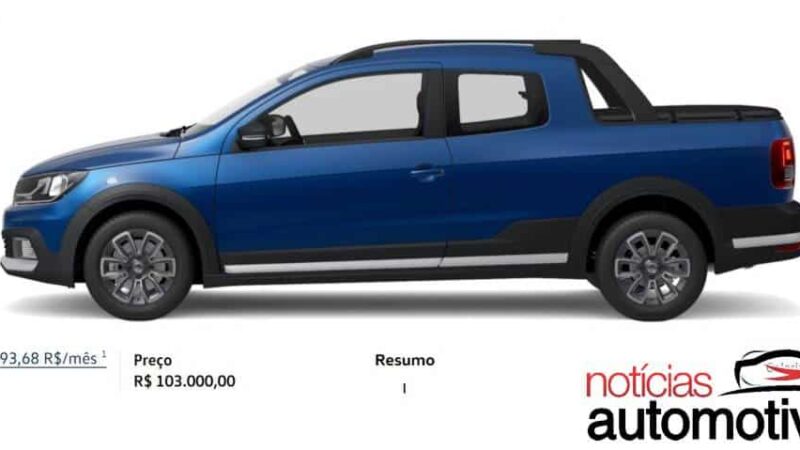 VW aumenta preços da Saveiro em abril e ela passa de R$ 100 mil