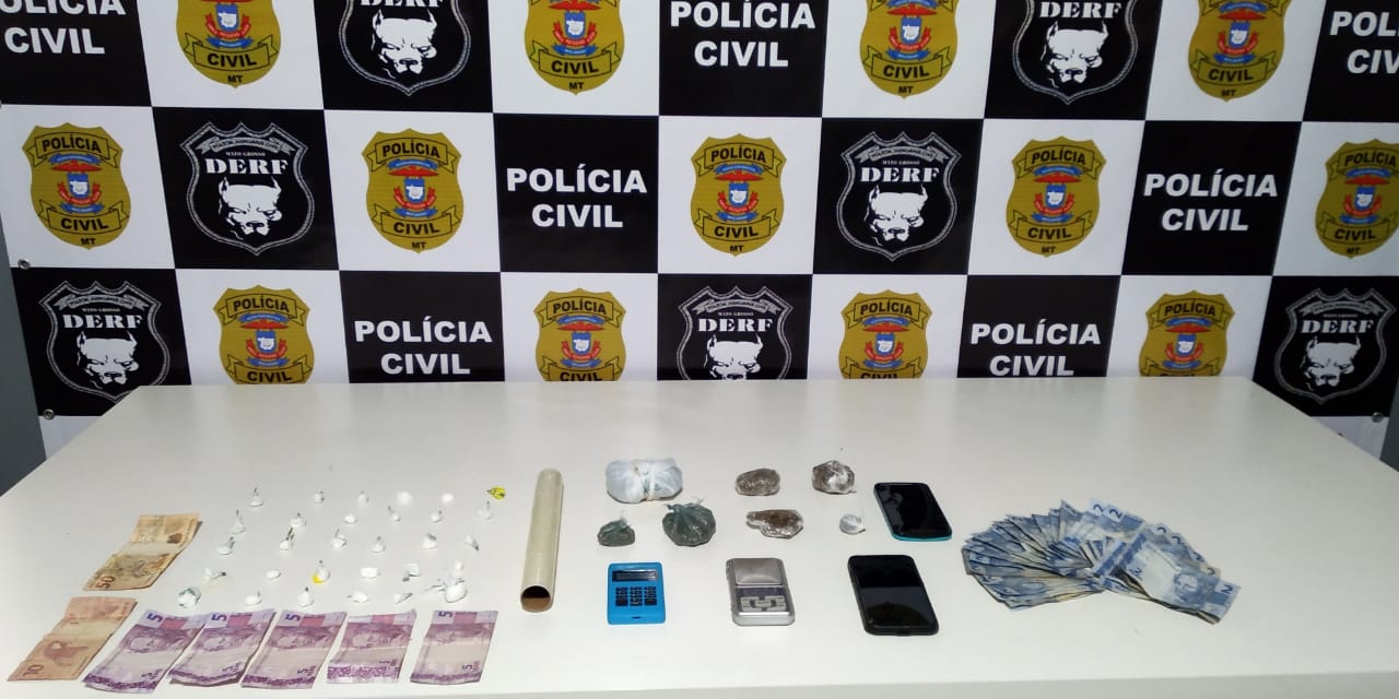 Traficante que oferecia drogas em grupos de mensagens é preso em flagrante em Rondonópolis