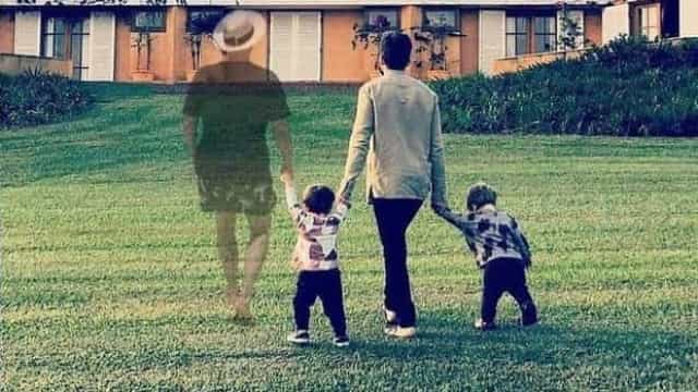 Montagem de Paulo Gustavo em foto de Thales Bretas e filhos encanta a web