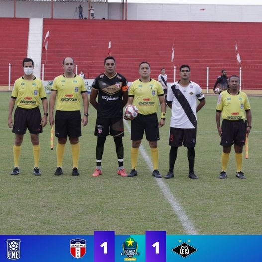 Na abertura do Campeonato Mato-grossense da 2° divisão, Academia e Mixto empataram por 1 a 1 na tarde deste domingo