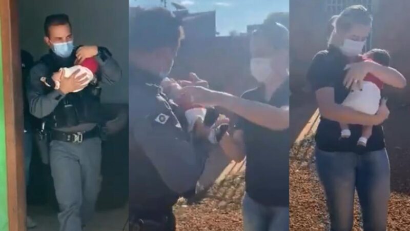 Bebê é resgatado após ser trocado por dívida em boca de fumo; veja o vídeo