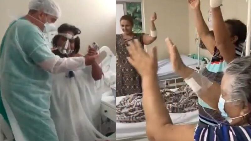 Fisioterapeuta dança quadrilha no hospital para reabilitar pacientes: Covid