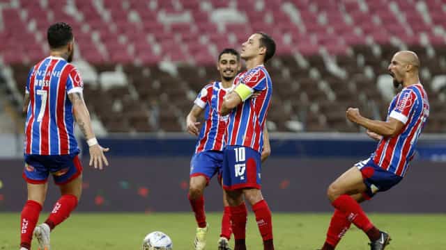 Bahia abre dois de vantagem, permite virada do Bragantino, mas busca empate
