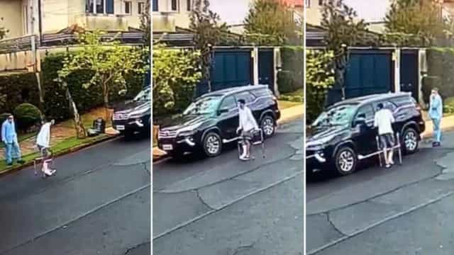 Homem de andador e gesso furta veículo no interior de SP