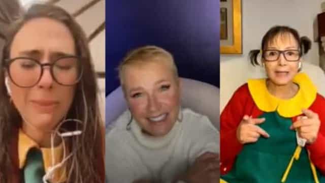 Tatá Werneck se emociona em live com Chiquinha, de ‘Chaves’: ‘Eu te amo muito’