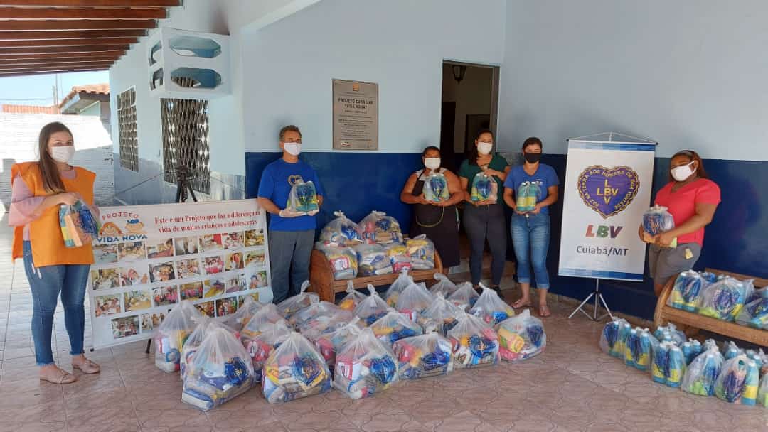Rede Sociedade Solidária da LBV no combate aos impactos da pandemia distribui mais de 2 toneladas e meia de doações em Várzea Grande.