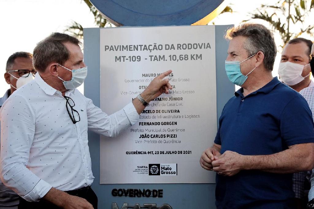 Governador entrega asfalto novo do Rodoanel e lança licitação para pavimentar 41,2 km da MT-110 em Querência