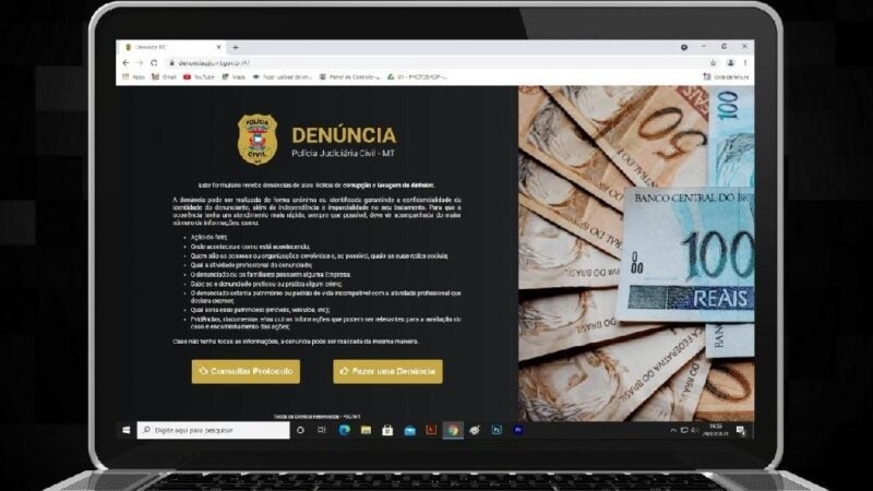 Polícia Civil de MT cria canal para denúncias de corrupção e lavagem de dinheiro