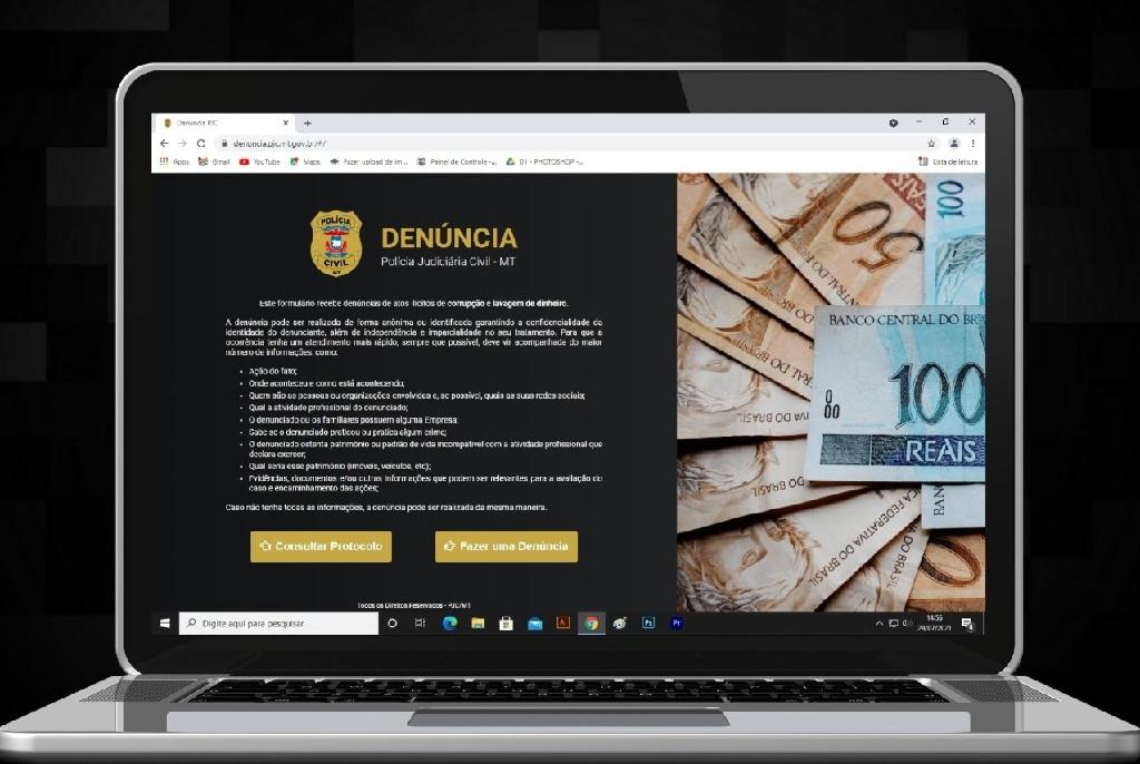 Polícia Civil de MT cria canal para denúncias de corrupção e lavagem de dinheiro