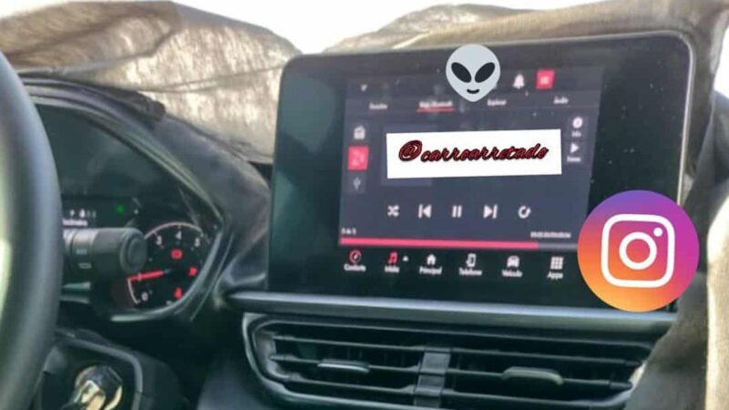 Fiat Pulse mostra parte do interior em flagrante