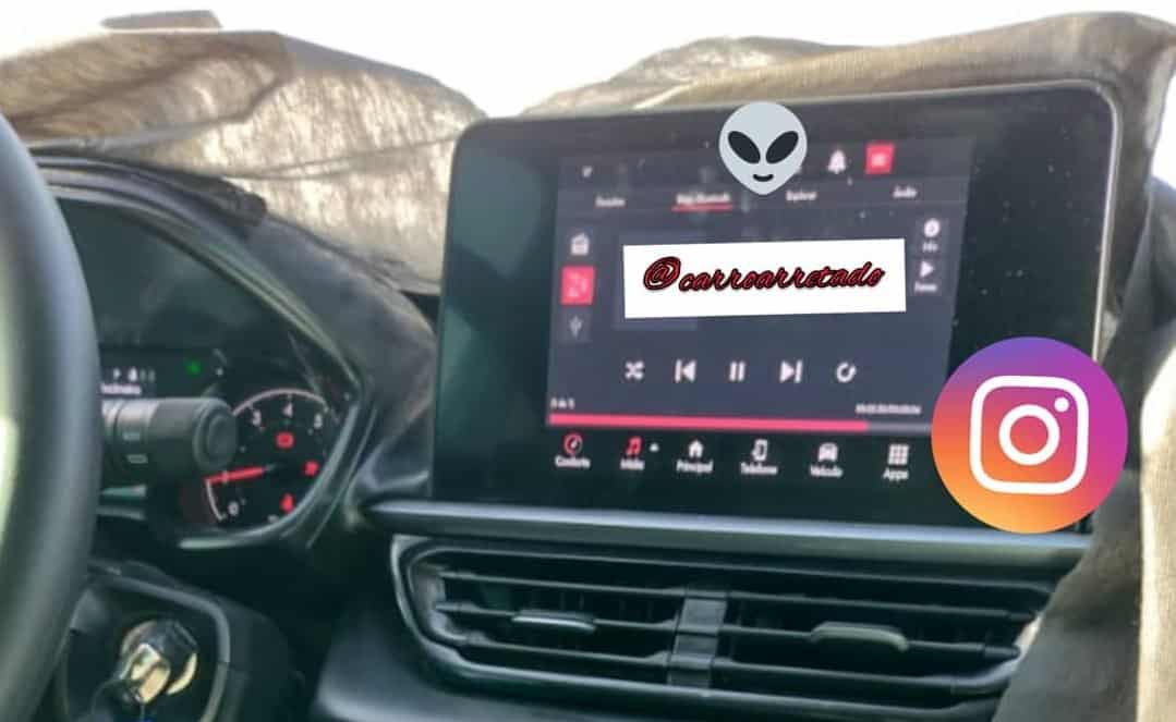 Fiat Pulse mostra parte do interior em flagrante