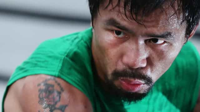 Pacquiao se submete a exame antidoping e se atrasa para o primeiro treino nos EUA