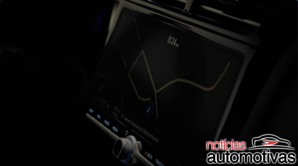 Novo Creta tem teaser com multimídia de 10,25 polegadas