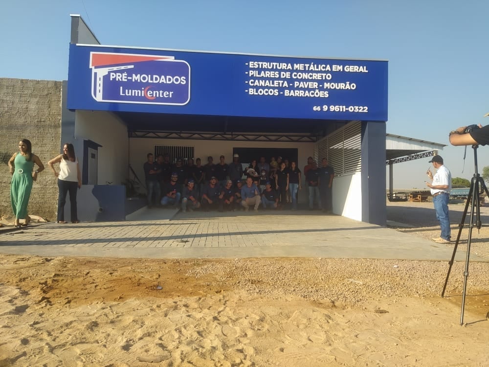 Com incentivos da prefeitura municipal de Guarantã do Norte, os empresários do Grupo Lumicenter, inauguram a Fábrica de Pré-moldados no município
