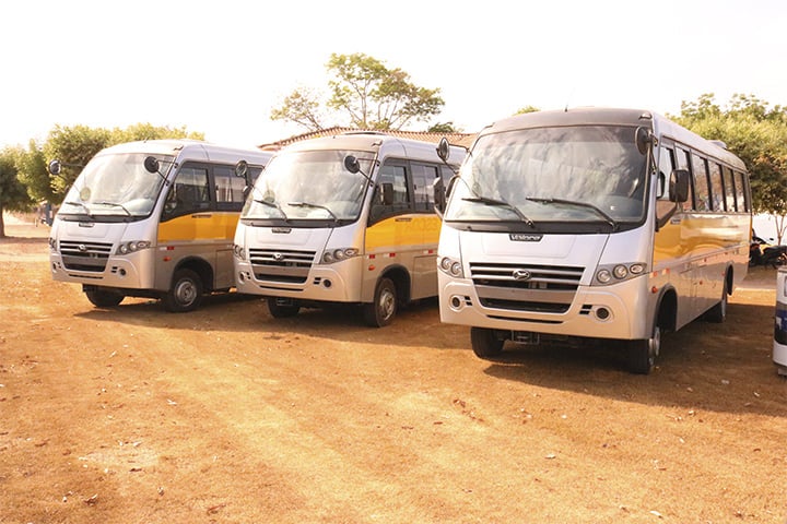 Secretaria Municipal de Educação adquiri novos ônibus para o transporte escolar no município de Guarantã do Norte