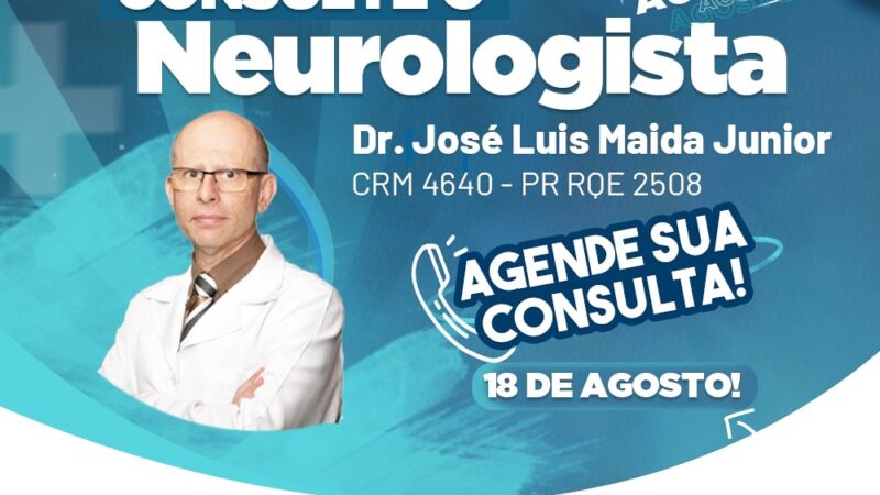 Agenda a sua consulta com o Neurologista ia 18 de Agosto (quarta-feira) no Centro Médico Domingos Salomão