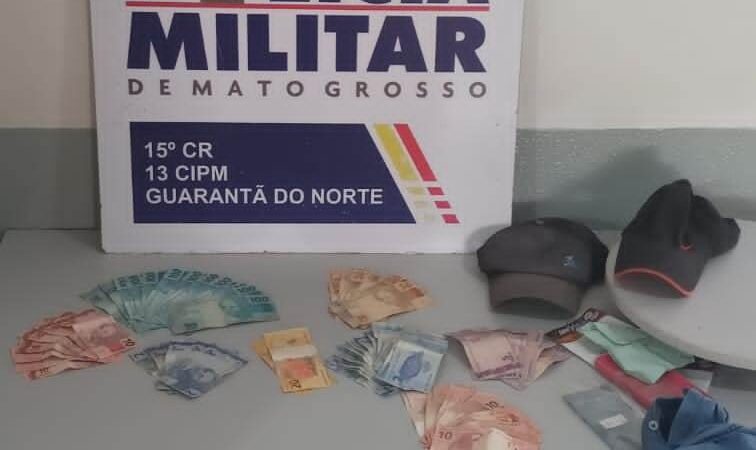 PM prende suspeitos de assaltar a Gazin na última sexta-feira em Guarantã do Norte