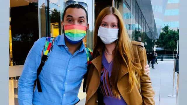 Marina Ruy Barbosa encontra Gil do Vigor: ‘Muito feliz de te conhecer’