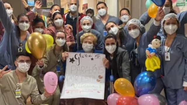 Glória Menezes recebe homenagem emocionante ao deixar o hospital; veja