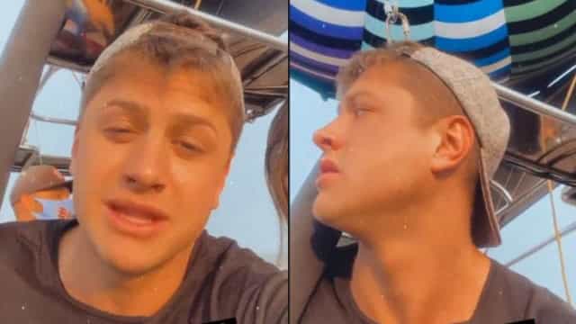 Ex-BBB Lucas Gallina relata acidente em balão de ar quente