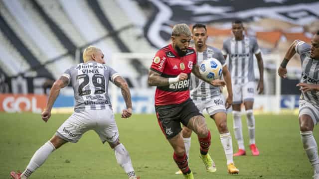 Flamengo empata em 1 a 1 com o Ceará e dorme no G-4 do Brasileiro