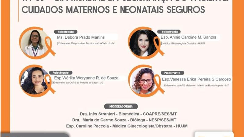 Segurança materna e neonatal é tema de mesa redonda desta sexta-feira (17)