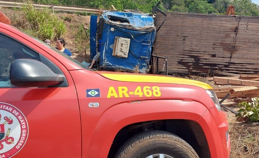 Falta de freio causa acidente na Serra do Cachimbo