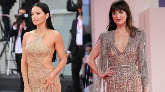 Adriana Lima e Dakota Johnson foram as estrelas da 3.ª noite em Veneza
