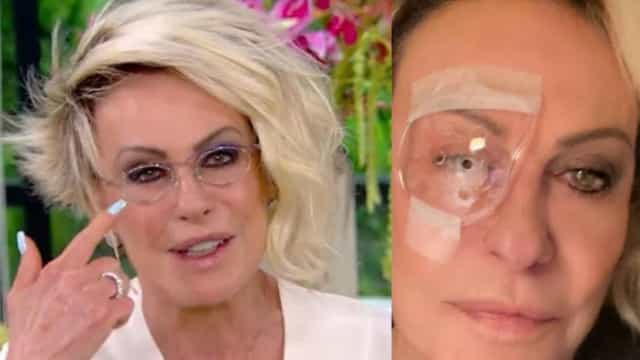Ana Maria Braga surge com tapa-olho após cirurgia de catarata