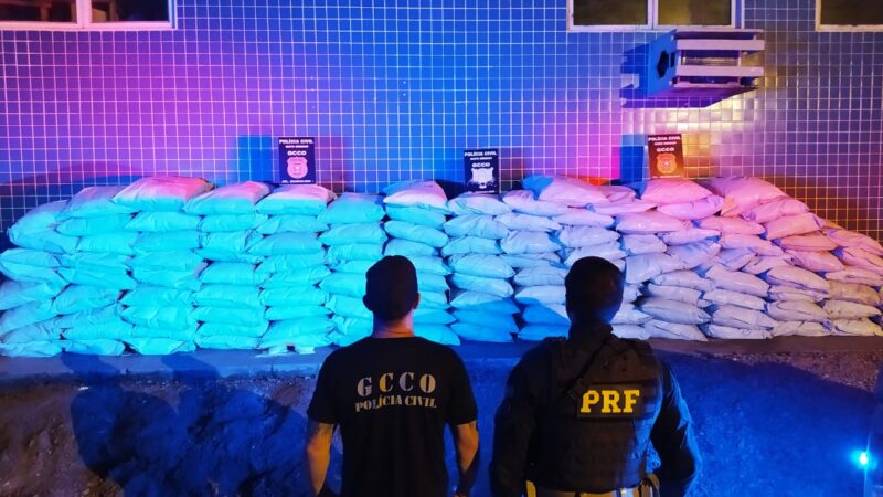 Polícia Civil e PRF apreendem 3,1 toneladas de defensivos contrabandeados do Paraguai