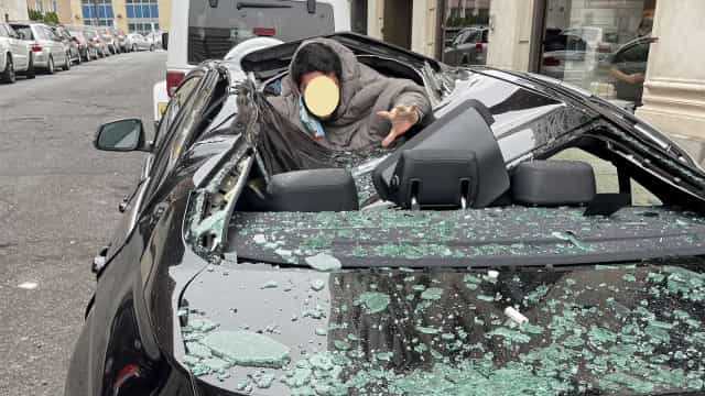 Homem cai de 9.º andar em cima de BMW e sai ileso