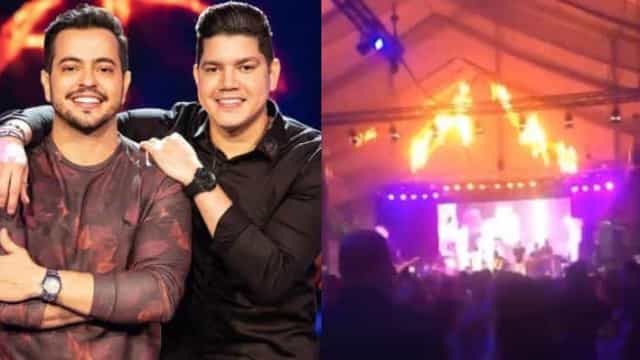 Show de dupla sertaneja é interrompido após palco pegar fogo em SP
