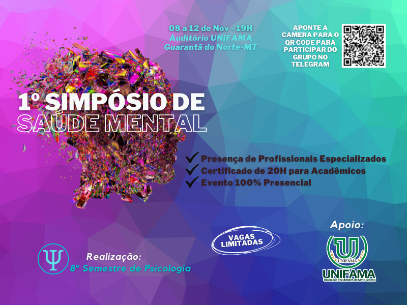 I Simpósio de Saúde Mental -UNIFAMA/2021 – Inscrições abertas