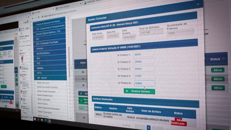 Programa Nota MT terá mais um sorteio esta semana