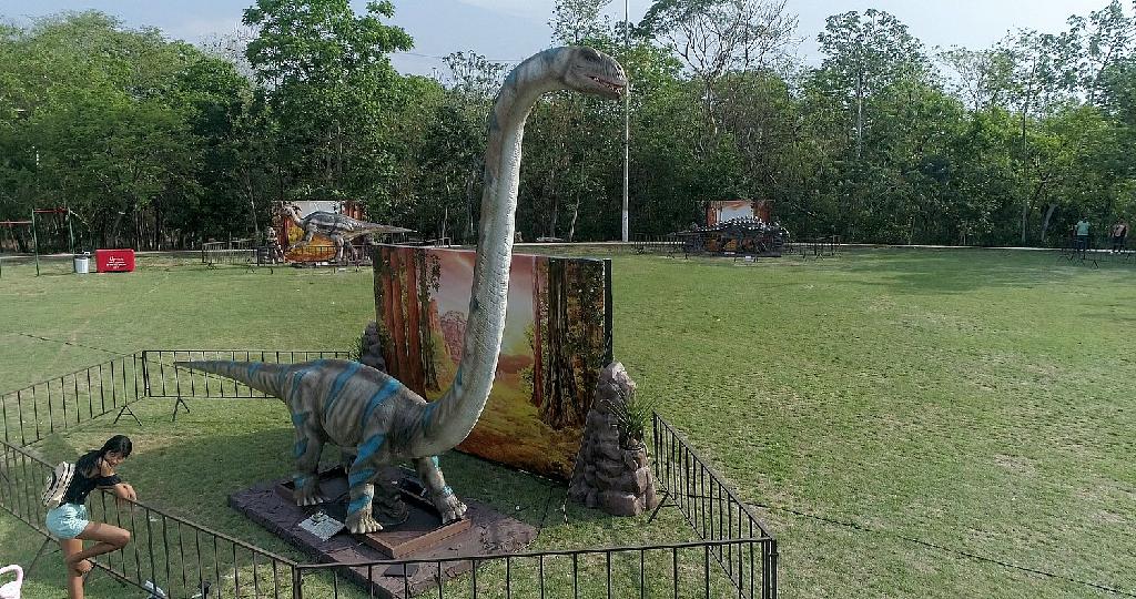 Exposição Vale dos Dinossauros começa nesta sexta-feira (05) no Parque Mãe Bonifácia, em Cuiabá