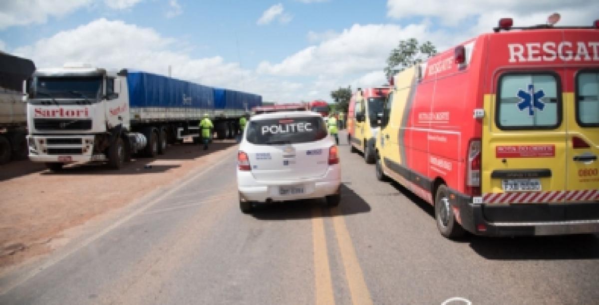 Mais de 50% dos acidentes com vítimas em rodovias de MT envolveram motocicletas