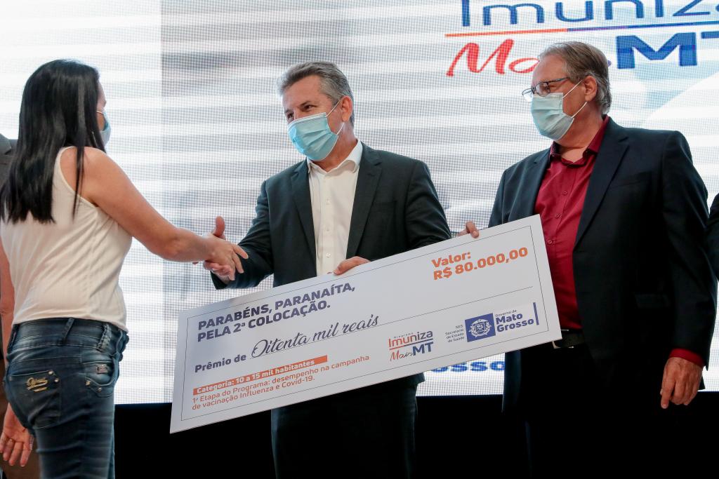 Governo entrega R$ 1,8 milhão aos 15 municípios com melhor performance na vacinação contra Influenza e Covid-19