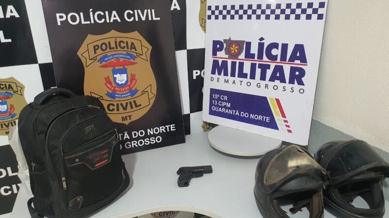 Motociclista tenta fugir da PM e é preso com arma falsa em Guarantã do Norte