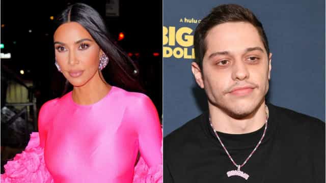 Kim Kardashian é flagrada de mãos dadas com Pete Davidson