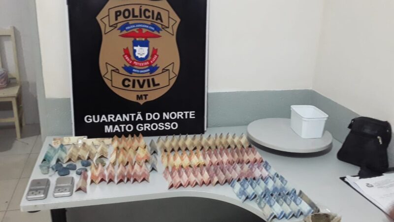 Através de denuncia polícia de Guarantã do Norte estoura boca de fumo e prende casal e apreende menor