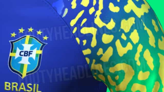 Com mangas de "leopardo", vaza suposta camisa do Brasil para a Copa de 2022